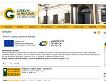 Tablet Screenshot of cgym-kh.cz